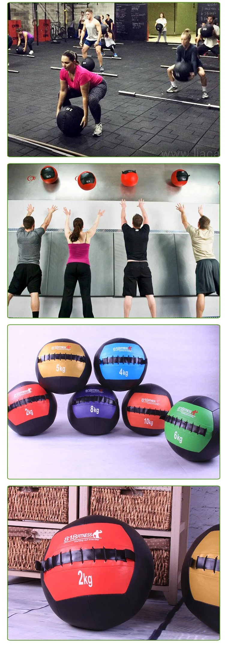 Top Quality Heavy-Duty Vinyl Slam Medicine Wall Ball