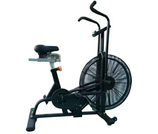 Vélo pneumatique de fitness noir avec résistance illimitée pour salle de sport