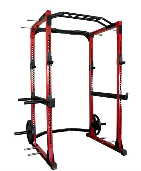 Équipement de station de fitness pour exercices de gymnastique Smith Machine Multifonctionnelle Cages d'haltérophilie entièrement debout Cage de poids à domicile Support de puissance de squat de direction avec crochet en J